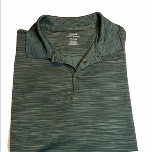 Haggar Cool 18 Pro Men's Green Short Sleeve Polo